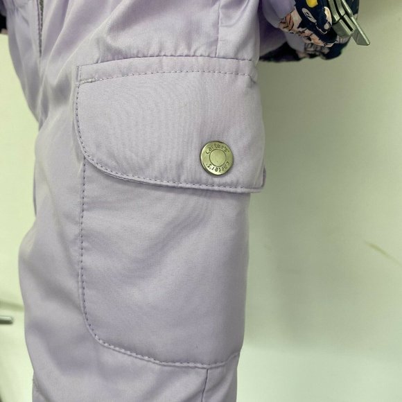 CARTERS Girls 2T Hooded Ski Jacket Bib Overall Ski Pants Set 15101 Purple - Picture 5 of 12